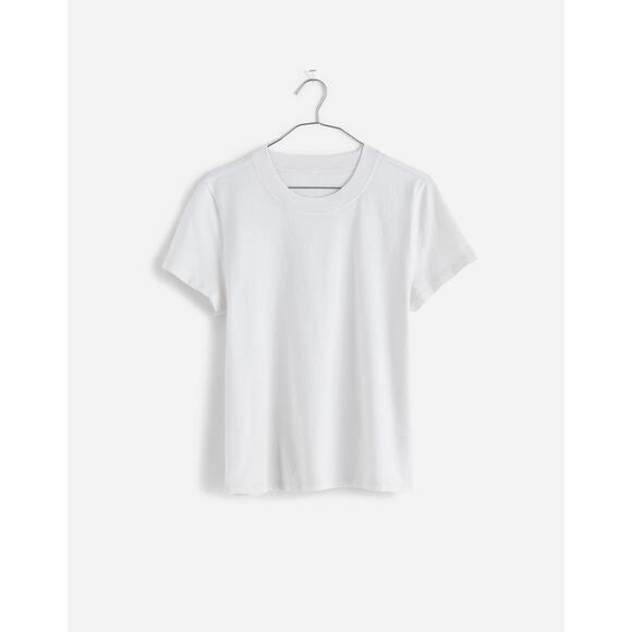 NWT Madewell White Premium Standard 01 The Shrunken Tee – Size XXS - Picture 6 of 13